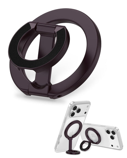 MagSafe Phone Grip Holder Dual-Sided Magnetic Finger Ring with Kickstand