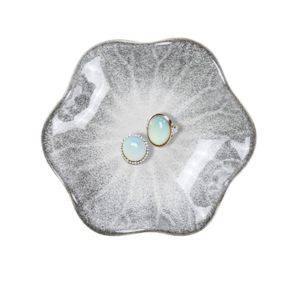 Lotus Leaf Ceramic Jewelry Ring Dish for Women (Mist Green)