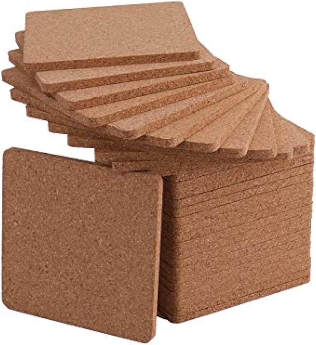 Tebery 20 Pack Cork Coasters Round, 3.9" Bar Coasters for Drinks Thick, Reusable Coaster Table Protectors for Coffee Mugs, Bulk DIY Craft Cork Circles for Home Kitchen Office, 1/5" Thick