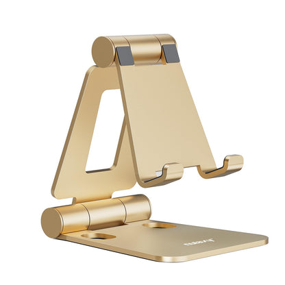 Nulaxy Full Aluminum Dual Folding Cell Phone Stand for Desk, Gray