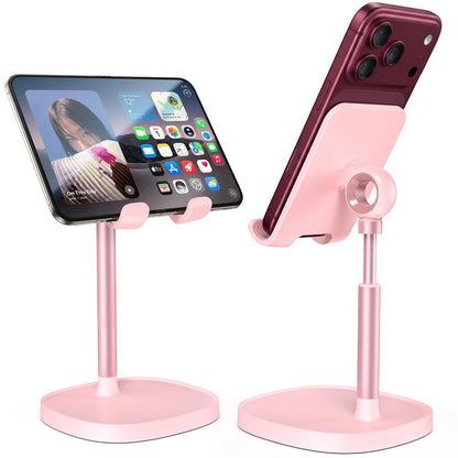 LISEN Cell Phone Stand iPhone Holder for Desk, Pink Gifts for Women Girls