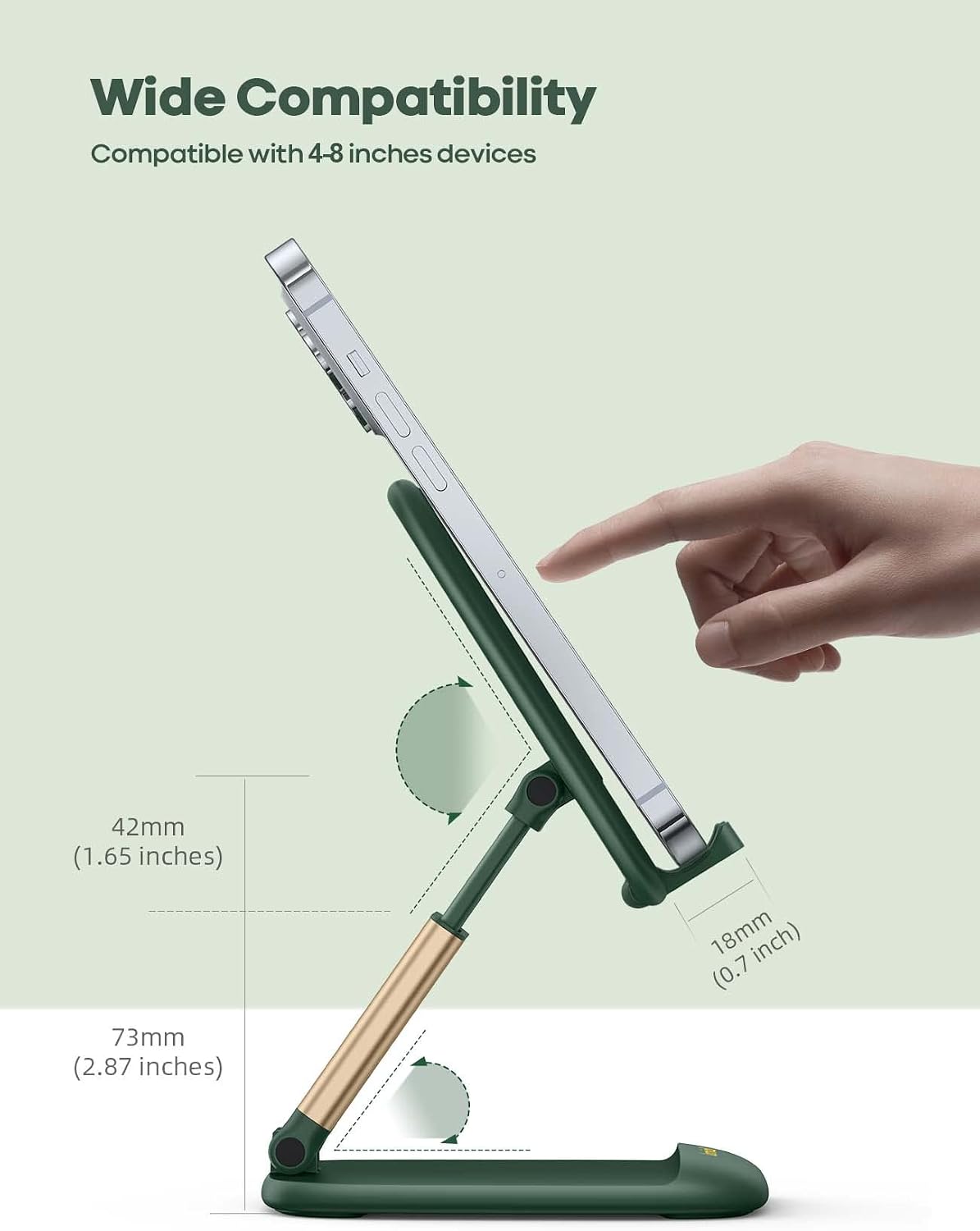 Lamicall Green Cell Phone Holder, Desk Accessories, Cellphone Stand