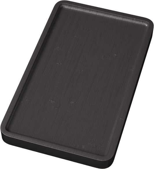 VERTORGAN Bamboo Serving Tray,9.8x5.9 Inch Trays,Home Decor(Black)