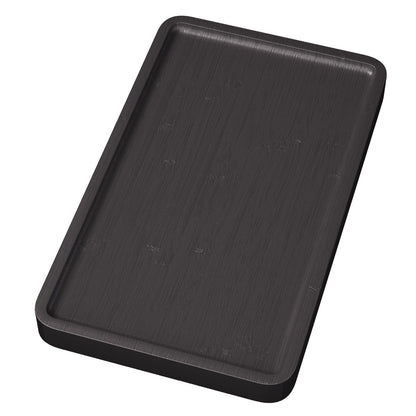 VERTORGAN Bamboo Serving Tray,9.8x5.9 Inch Trays,Home Decor(Black)