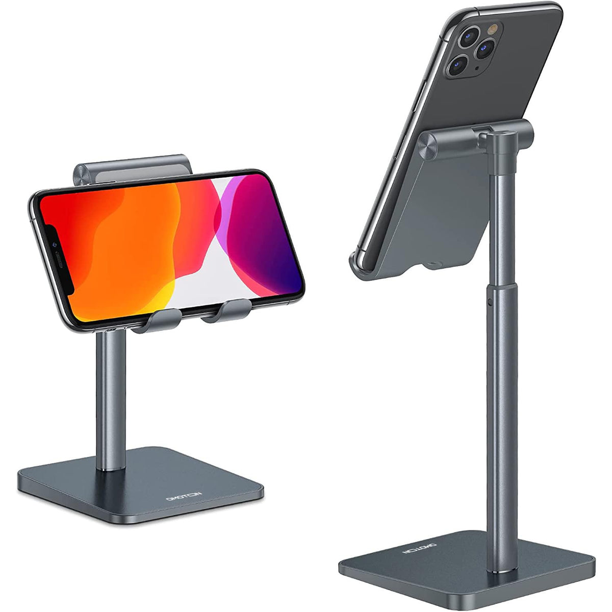 OMOTON CA02 Cell Phone Stand with Charging Hole for Desk Lightweight Black