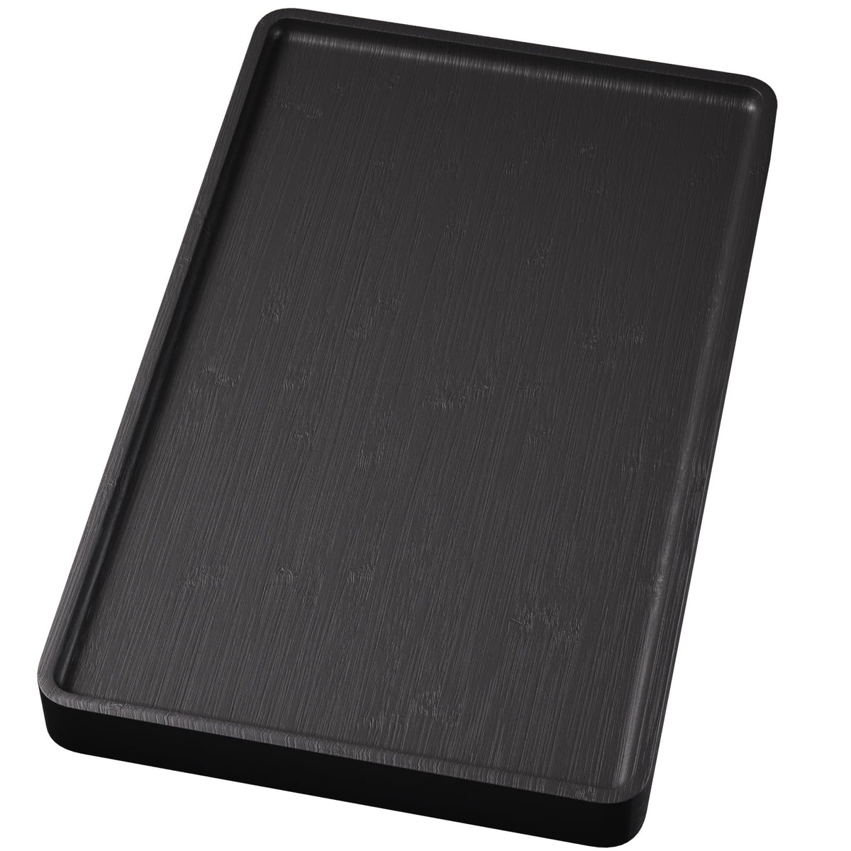 VERTORGAN Bamboo Serving Tray,9.8x5.9 Inch Trays,Home Decor(Black)