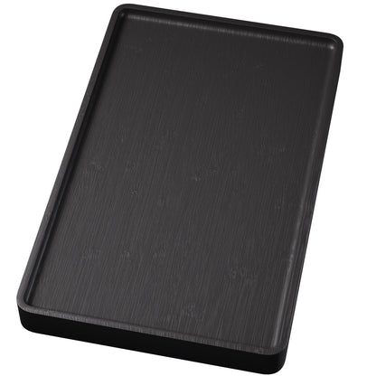 VERTORGAN Bamboo Serving Tray,9.8x5.9 Inch Trays,Home Decor(Black)