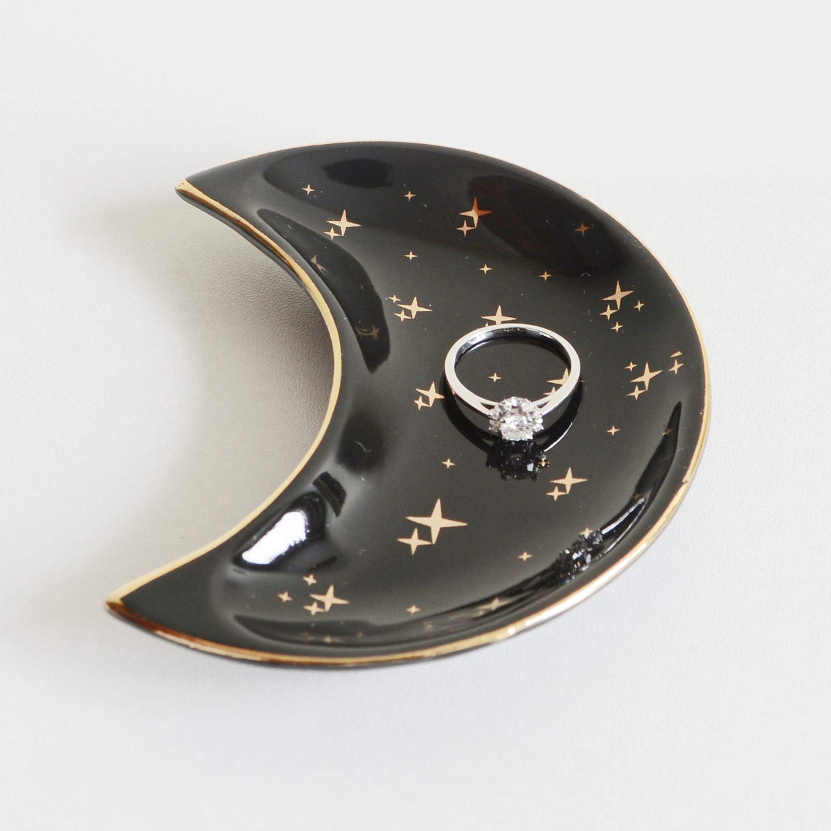 Small Moon Jewelry Dish Tray, Blue