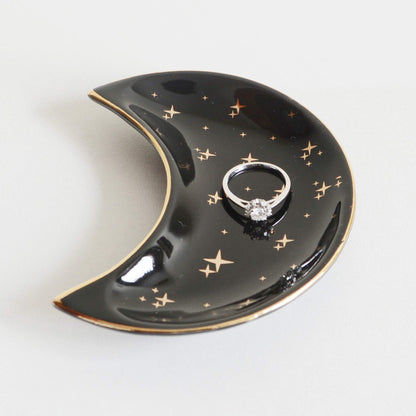 Small Moon Jewelry Dish Tray, Blue