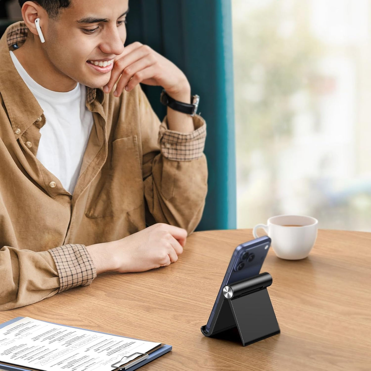 UGREEN Cell Phone Stand for Desk, Fully Foldable&Adjustable Phone Holder