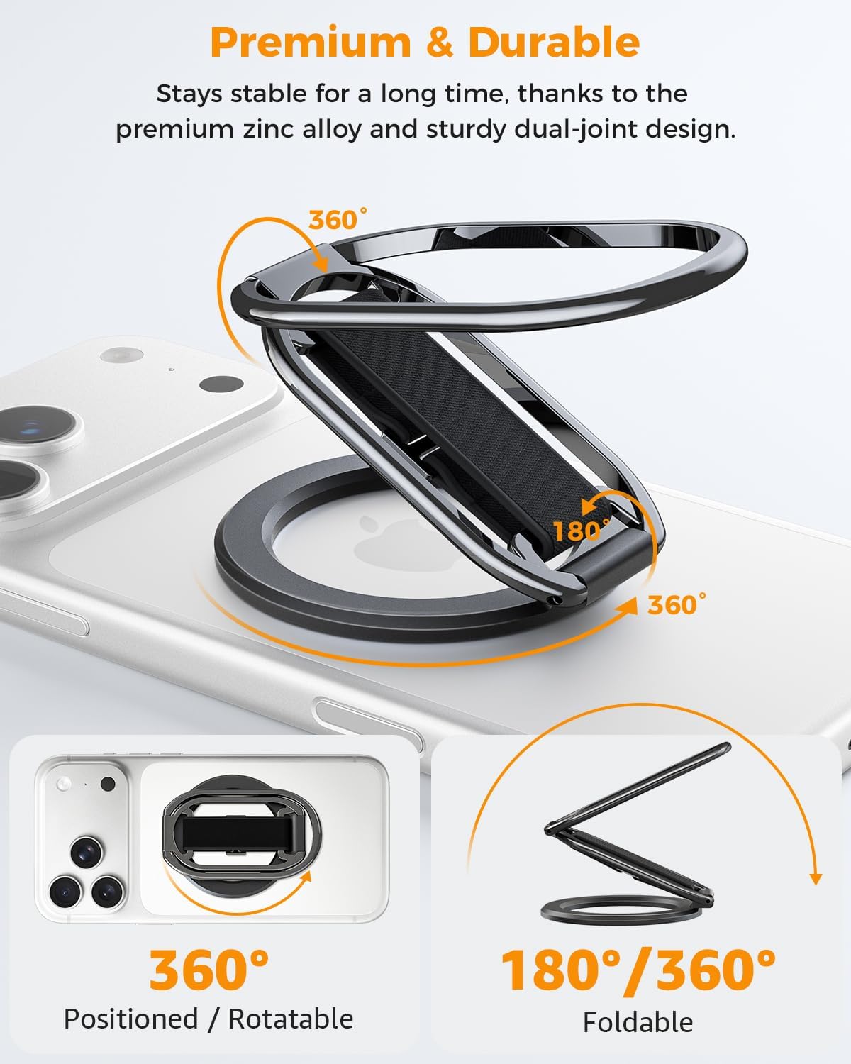 SUPERONE for MagSafe Phone Grip Kickstand, Magnetic Phone Ring Holder