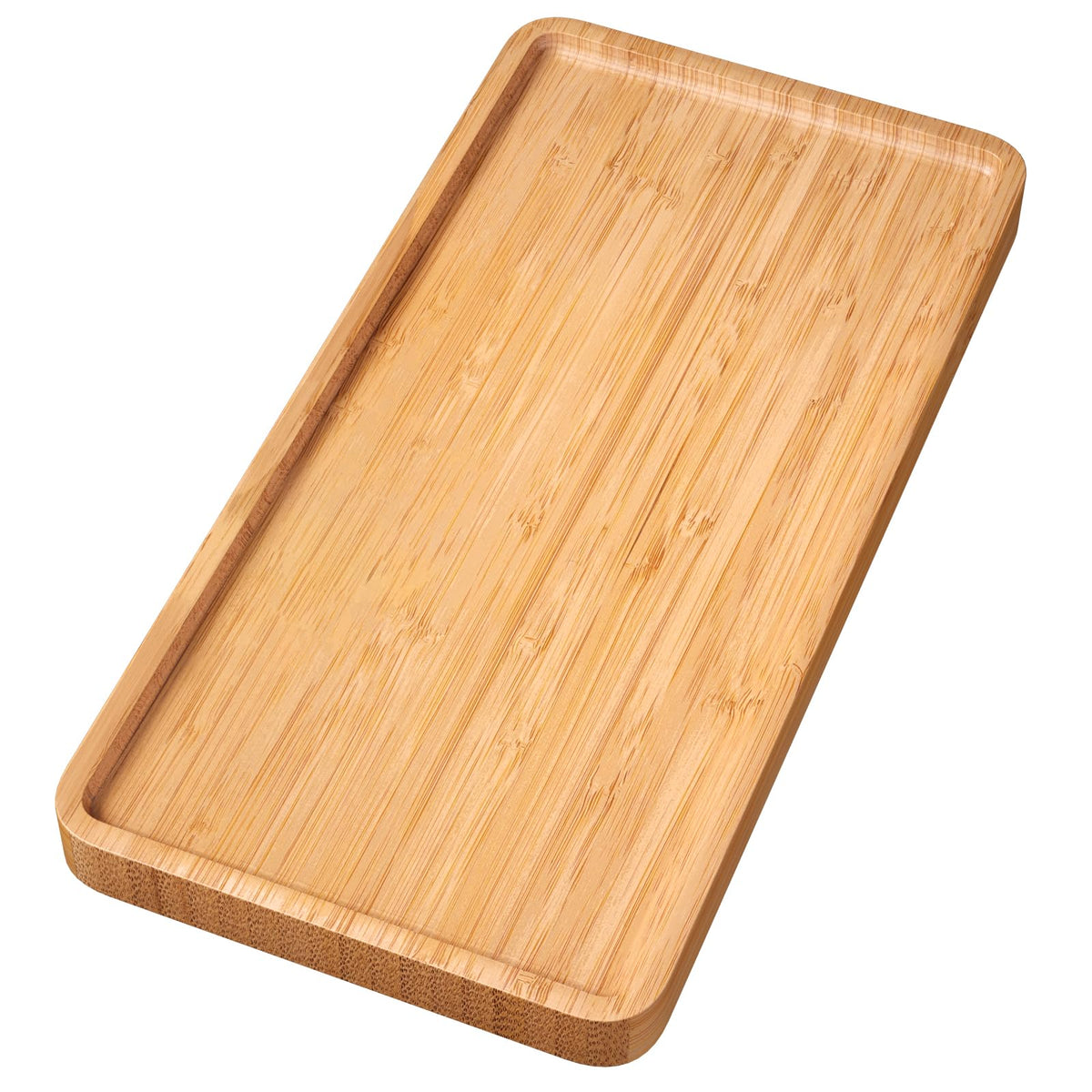 VERTORGAN Bamboo Serving Tray,9.8x5.9 Inch Trays,Home Decor(Black)