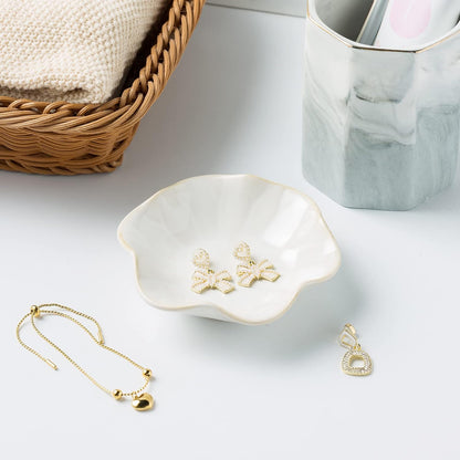 BEUNAIZER Jewelry Dish Tray, Ring Dish, Ceramic Trinket Tray, Key Bowl