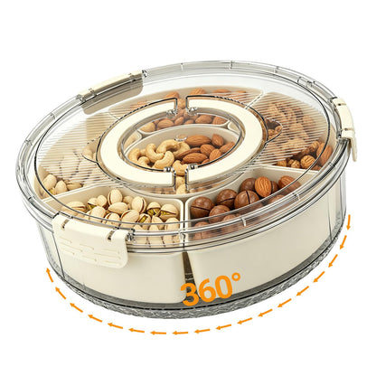 11.5" Round Acacia Wood Serving Tray