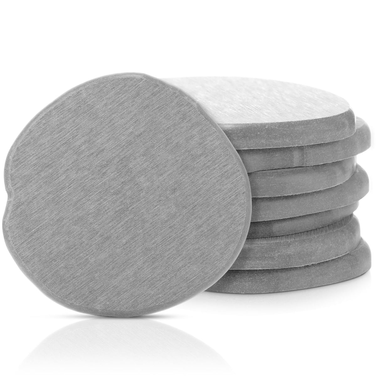 Diatomaceous Earth Coasters Set of 4，Cool Absorbent Quick-Dry Drink Coasters for Desks, Cute Modern Stone Design with Stylish White Aesthetic (4, White)
