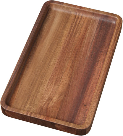 VERTORGAN Acacia Wood Serving Tray,9.8x5.9 Inch Trays,Home Decor