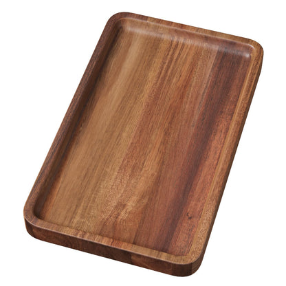 VERTORGAN Acacia Wood Serving Tray,9.8x5.9 Inch Trays,Home Decor