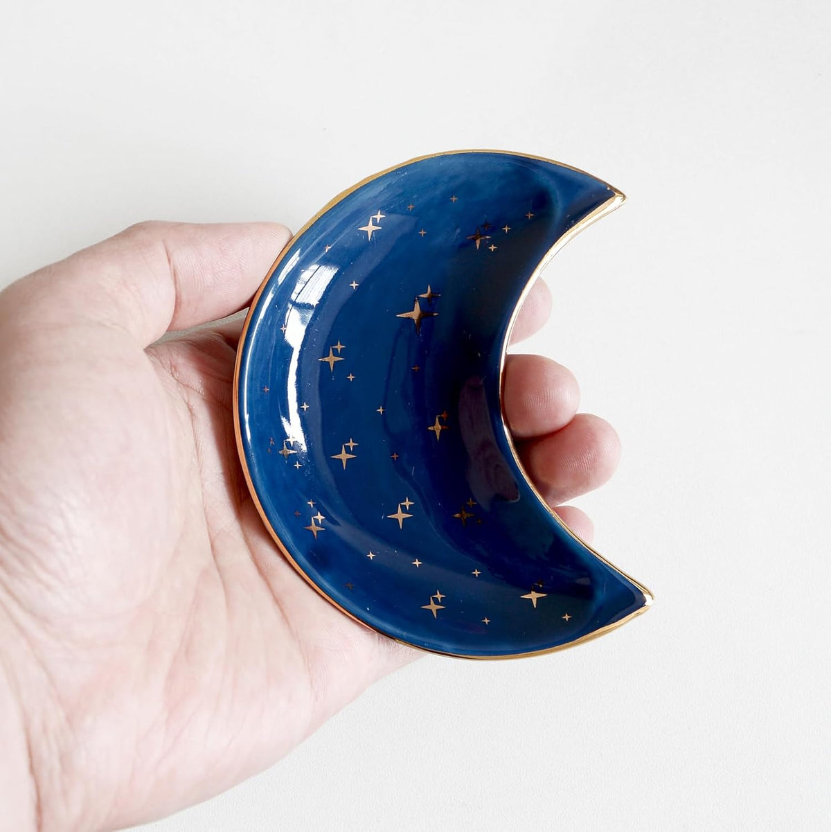 Small Moon Jewelry Dish Tray, Blue
