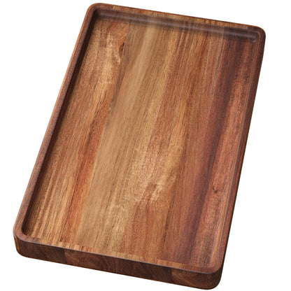 VERTORGAN Acacia Wood Serving Tray,9.8x5.9 Inch Trays,Home Decor