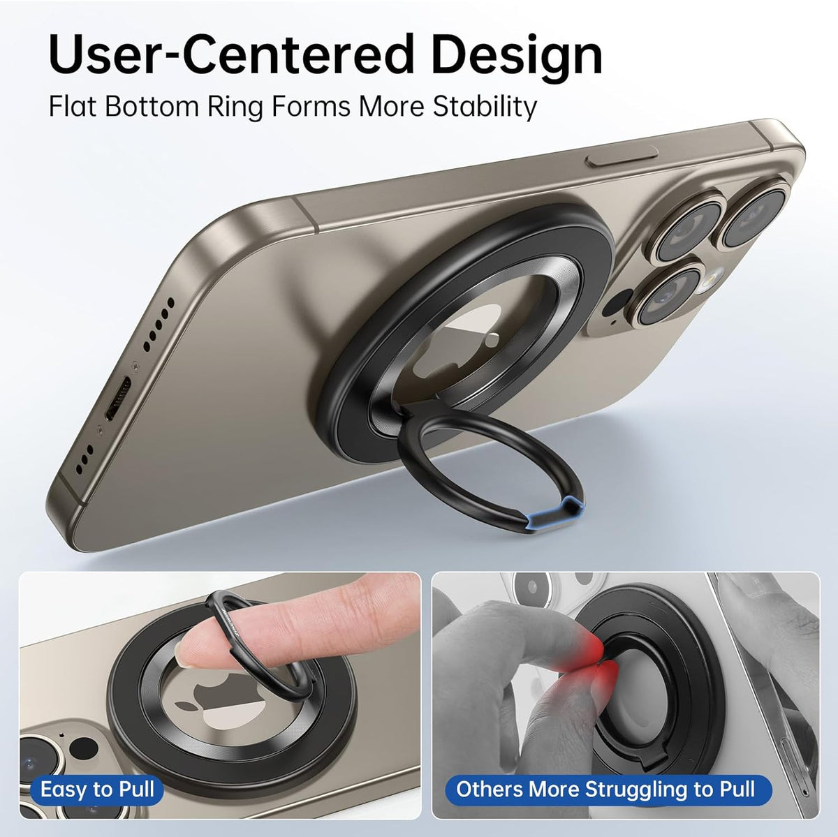 SYNCWIRE for MagSafe Phone Grip, Magnetic Phone Ring Holder Stand Kickstand