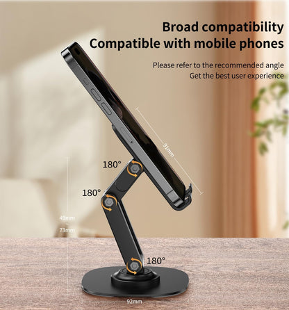 360° Rotating Cell Phone Stand for Desk (K69-Black)