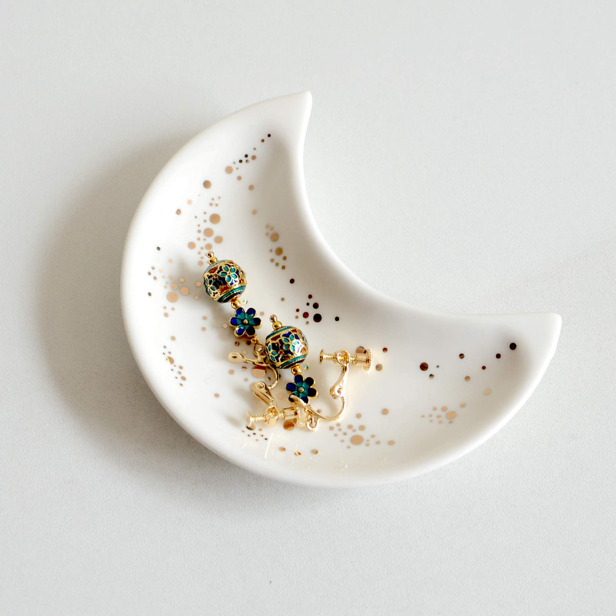 Small Moon Jewelry Dish Tray, Blue