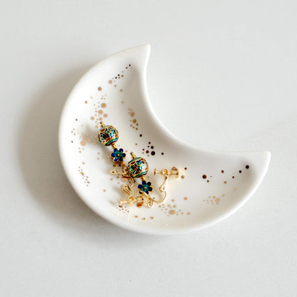 Small Moon Jewelry Dish Tray, Blue