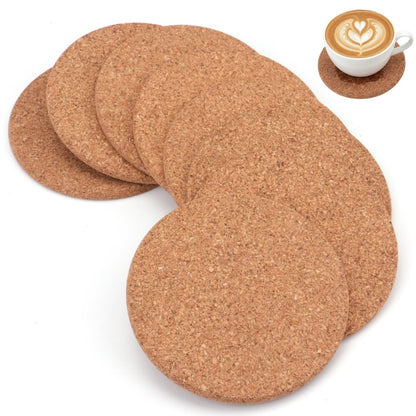Tebery 20 Pack Cork Coasters Round, 3.9" Bar Coasters for Drinks Thick, Reusable Coaster Table Protectors for Coffee Mugs, Bulk DIY Craft Cork Circles for Home Kitchen Office, 1/5" Thick