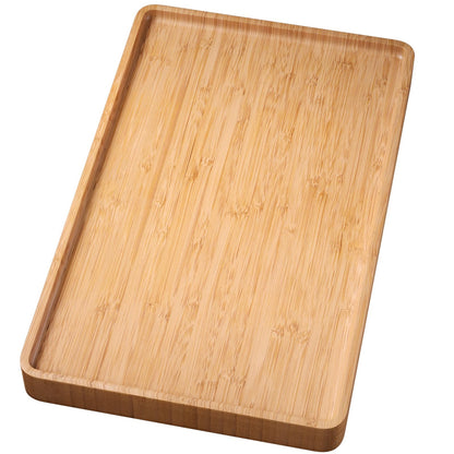 VERTORGAN Bamboo Serving Tray,9.8x5.9 Inch Trays,Home Decor(Black)