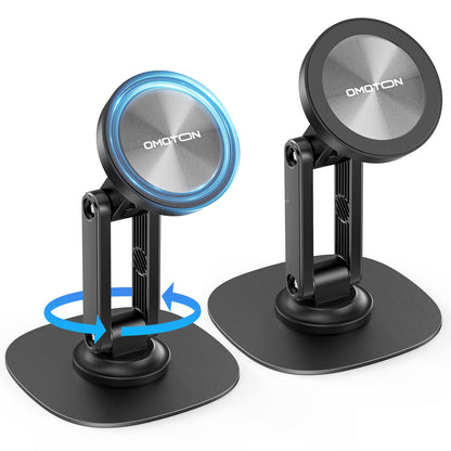 OMOTON Cell Phone Stand for Desk, 2 Pack Adjustable Foldable Phone Holder
