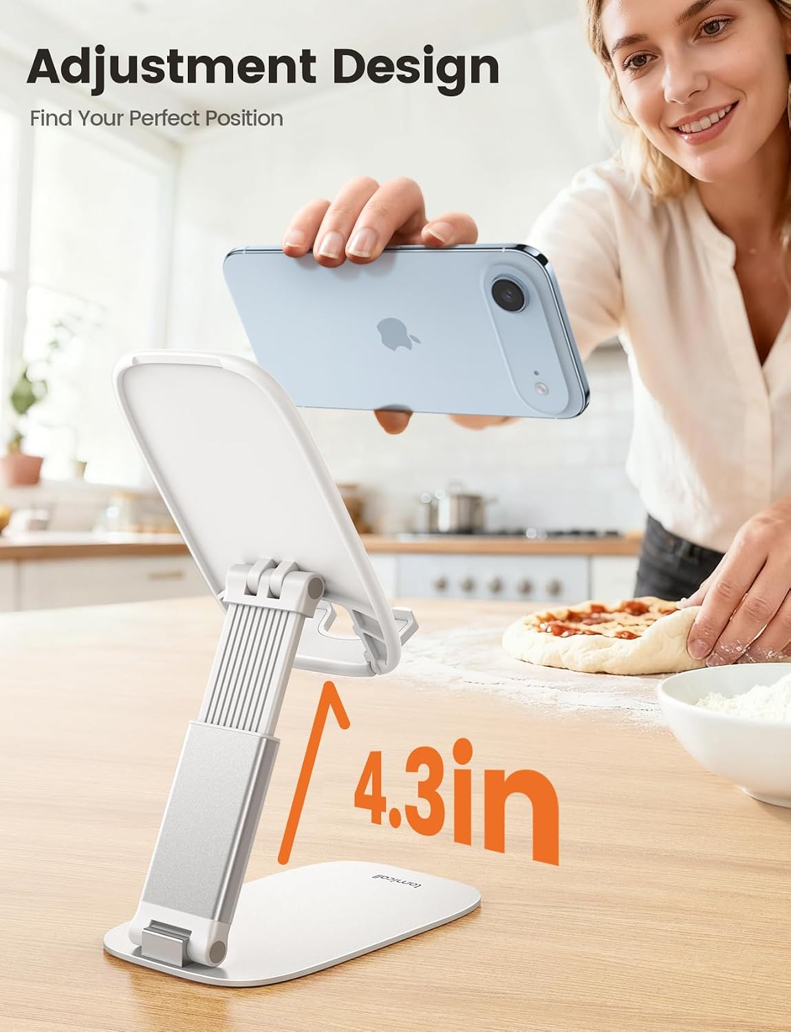 Lamicall Ultra-Thin Cell Phone Stand, Foldable Cellphone Holder for Desk