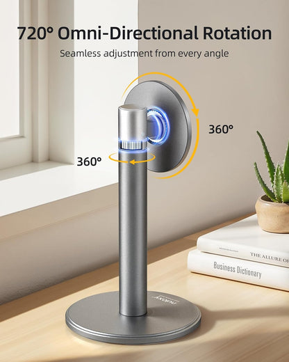 Nulaxy Magnetic Full Aluminum Cell Phone Stand with 360 Rotating Adjustment