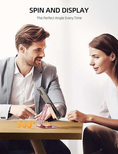 Nulaxy 360° Rotating Multi-Angle Adjustable Phone Stand, Rose Gold