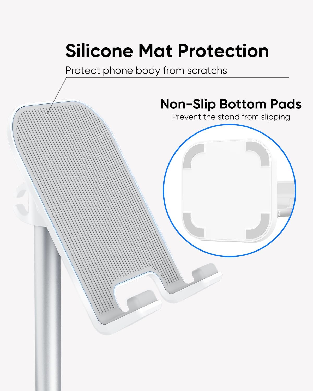 Cell Phone Stand, Phone Holder for Desk, Office Desktop iPhone Stand