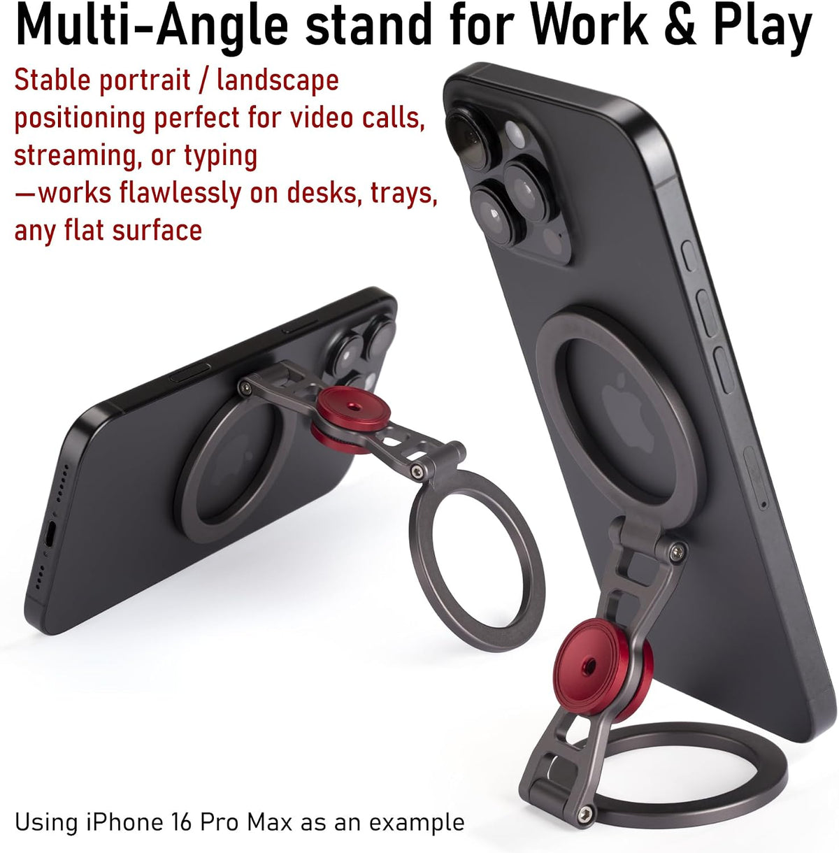 Magnetic Phone Stand & Fidget Spinner Combo for MagSafe iPhone 12‑17