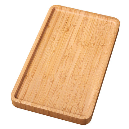 VERTORGAN Bamboo Serving Tray,9.8x5.9 Inch Trays,Home Decor(Black)