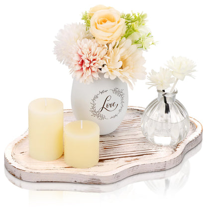 Wood Decorative Serving Tray for Candles Perfume, Cloud Jewelry Tray Trinket Dish, Wooden Trays for Coffee Table Home Decor