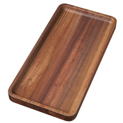 VERTORGAN Acacia Wood Serving Tray,9.8x5.9 Inch Trays,Home Decor