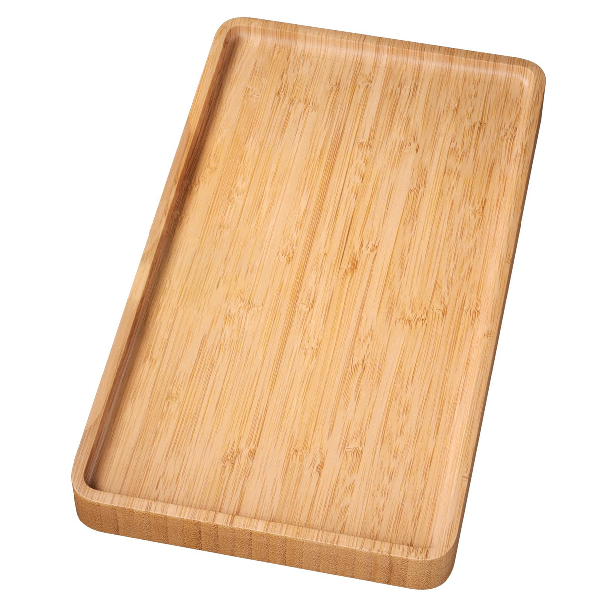 VERTORGAN Bamboo Serving Tray,9.8x5.9 Inch Trays,Home Decor(Black)