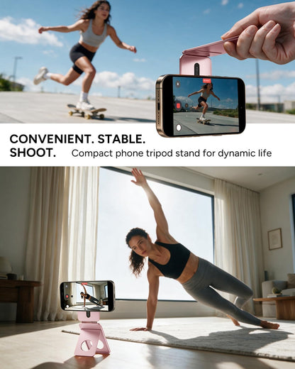 1ST IDEA Phone Tripod Stand, Portable Selfie Stick for iPhone, Ultra-Thin
