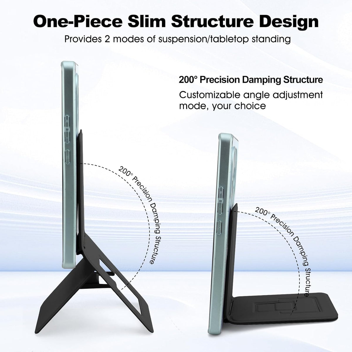 Magnetic Tripod Phone Stand, Slim Foldable Phone Holder for Iphone(Black)