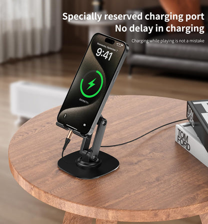 360° Rotating Cell Phone Stand for Desk (K69-Black)