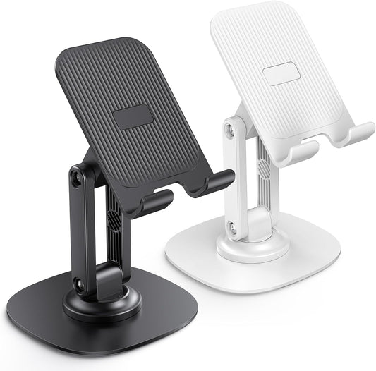 OMOTON Cell Phone Stand for Desk, 2 Pack Adjustable Foldable Phone Holder