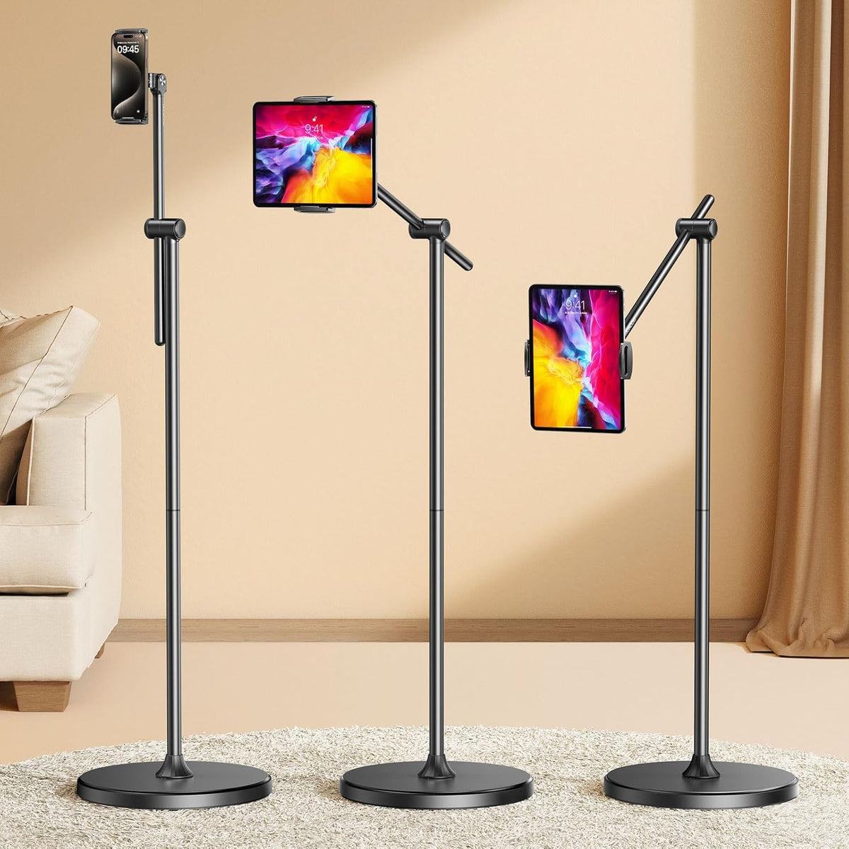 DIMONCOAT Phone Stand for Desk Angle Height Adjustable Phone Holder iPhone