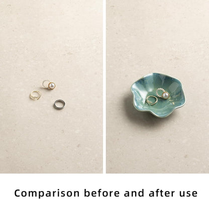 Ceramic Lotus Leaf Trinket Dish, Ring Holder for Jewelry