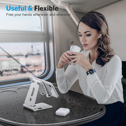 OMOTON Foldable Cell Phone Stand, C4 Portable Aluminum Phone Holder