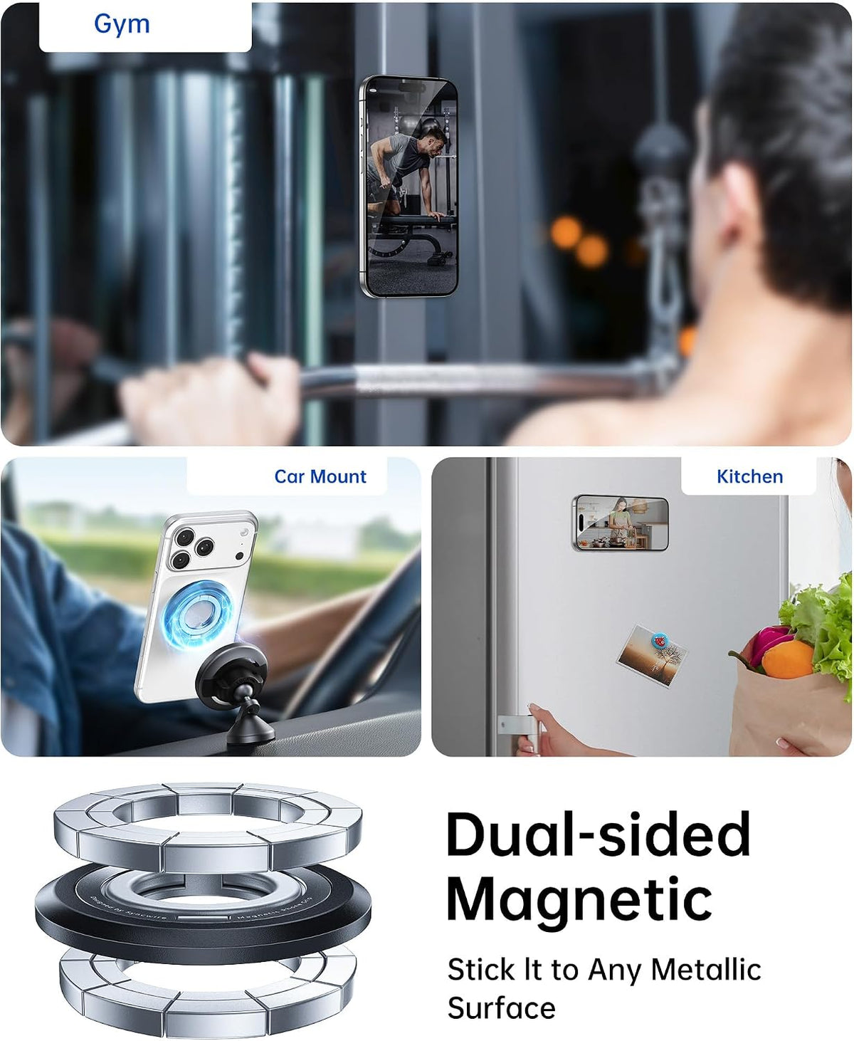 SYNCWIRE Magnetic Phone Ring Holder, for MagSafe Phone Grip Stand Kickstand