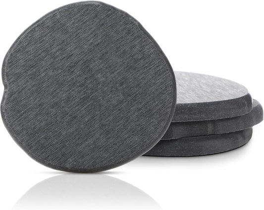 Diatomaceous Earth Coasters Set of 4，Cool Absorbent Quick-Dry Drink Coasters for Desks, Cute Modern Stone Design with Stylish Grey Aesthetic (4, Grey)
