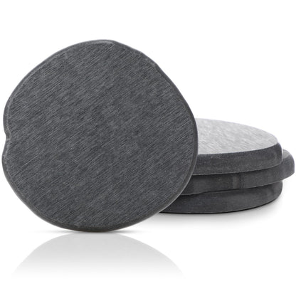 Diatomaceous Earth Coasters Set of 4，Cool Absorbent Quick-Dry Drink Coasters for Desks, Cute Modern Stone Design with Stylish White Aesthetic (4, White)