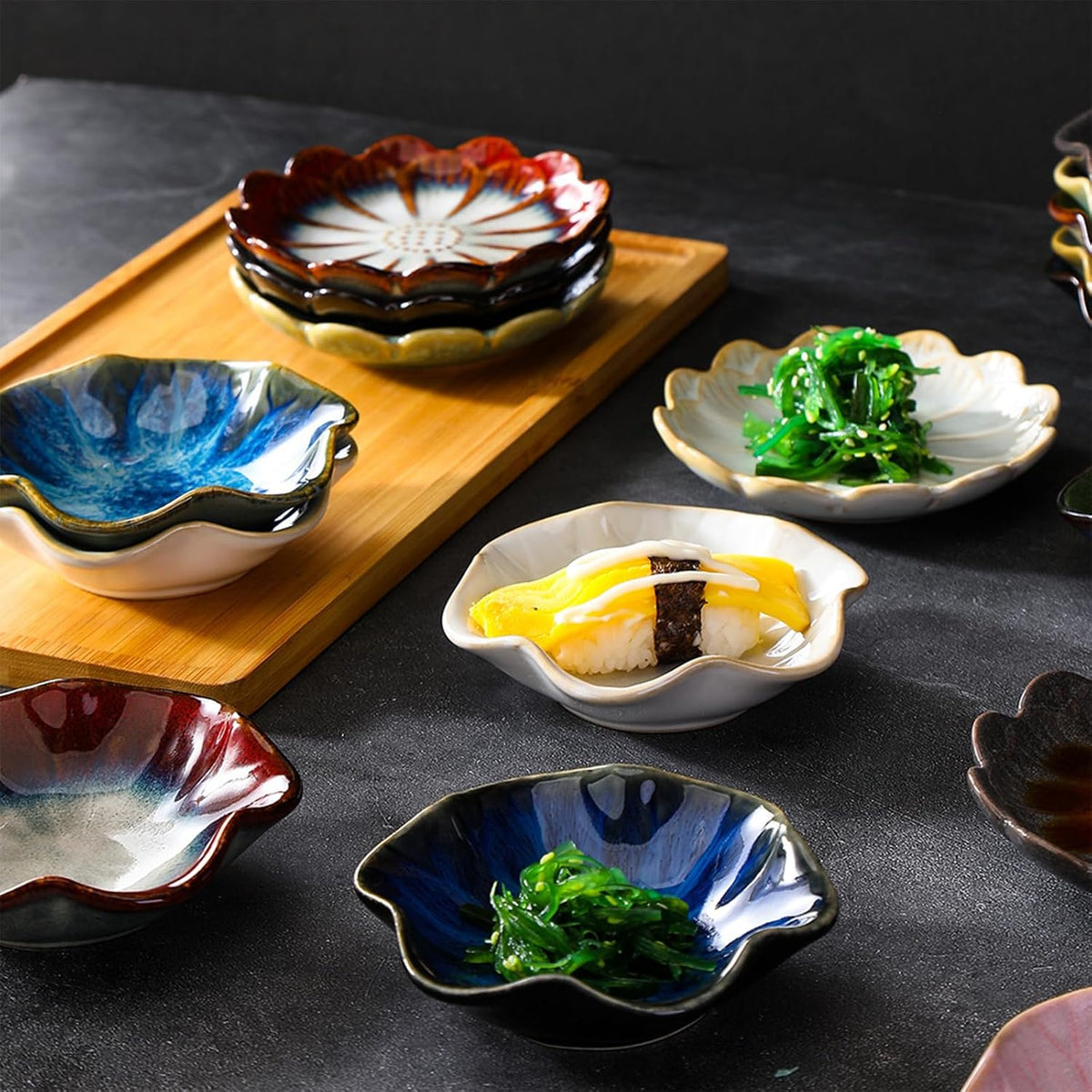 Lotus Leaf Ceramic Jewelry Ring Dish for Women (Mist Green)